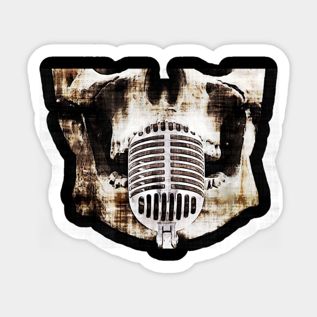 Podcast Forever Mask - Grunge Skull Sticker by Invasion of the Remake